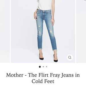 MOTHER jeans The Flirt Fray - Cold Feet size 25